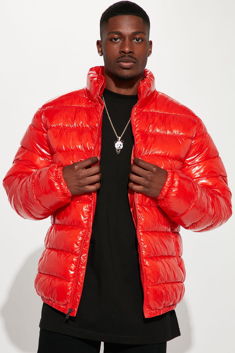 Shine On Puffer Jacket - Red | Fashion Nova, Mens Jackets | Fashion Nova