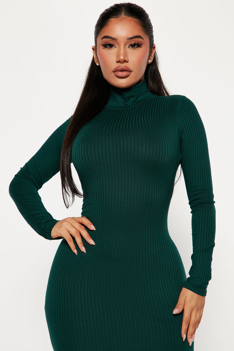 Amika Ribbed Midi Dress - Green | Fashion Nova, Dresses | Fashion Nova