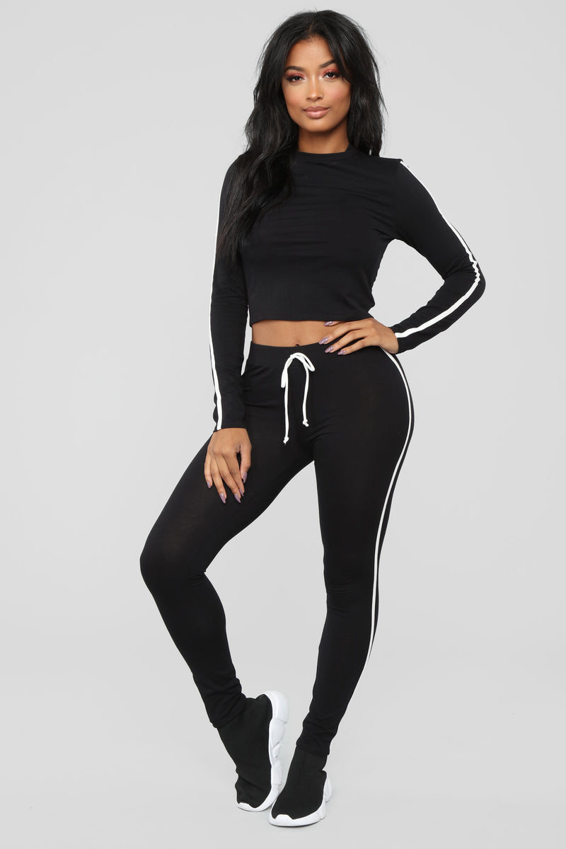 Mock It Like It's Hot Lounge Set - Black | Fashion Nova, Matching Sets ...