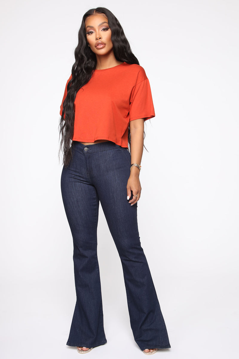 Leslie Cropped Tee - Rust | Fashion Nova, Basic Tops & Bodysuits ...