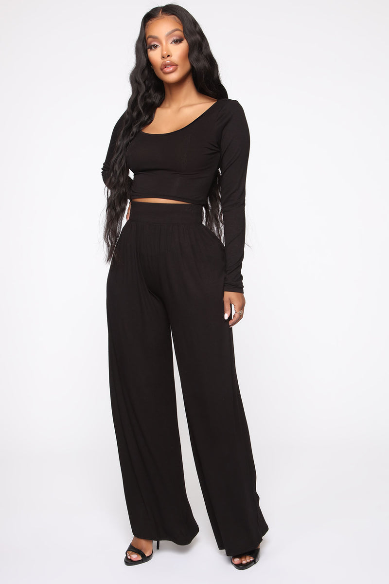 Perfect Touch Pant Set - Black, Matching Sets | Fashion Nova