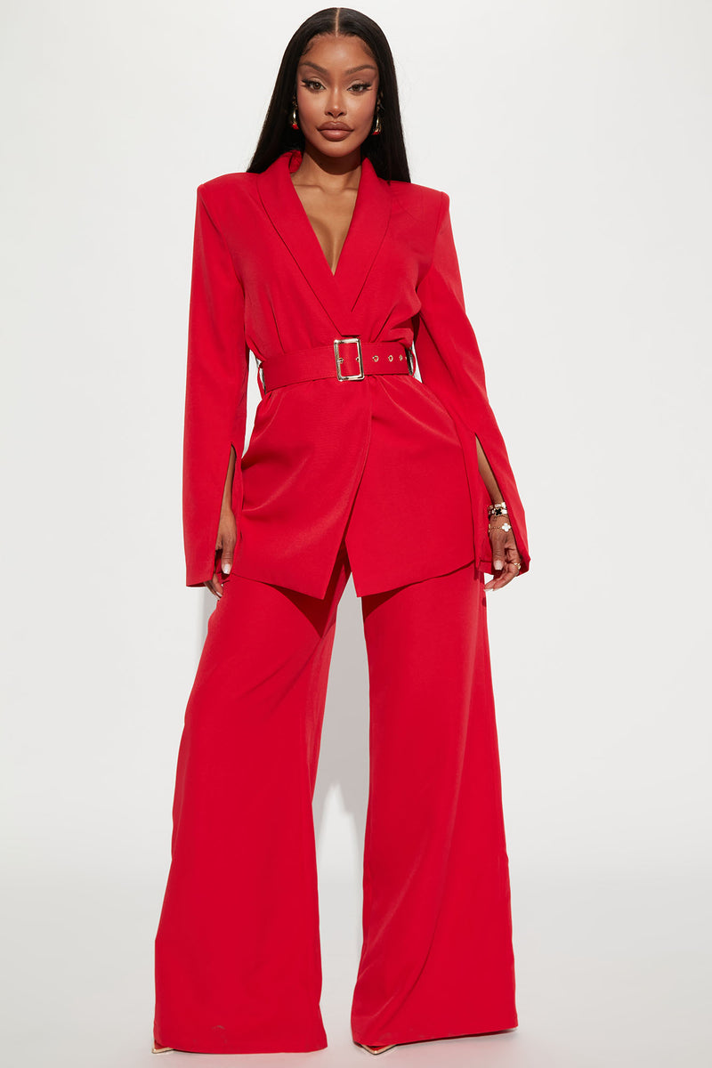 Lilian Blazer Jumpsuit - Red | Fashion Nova, Jumpsuits | Fashion Nova