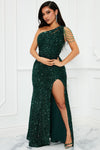 Alice Sequin Gown - Emerald