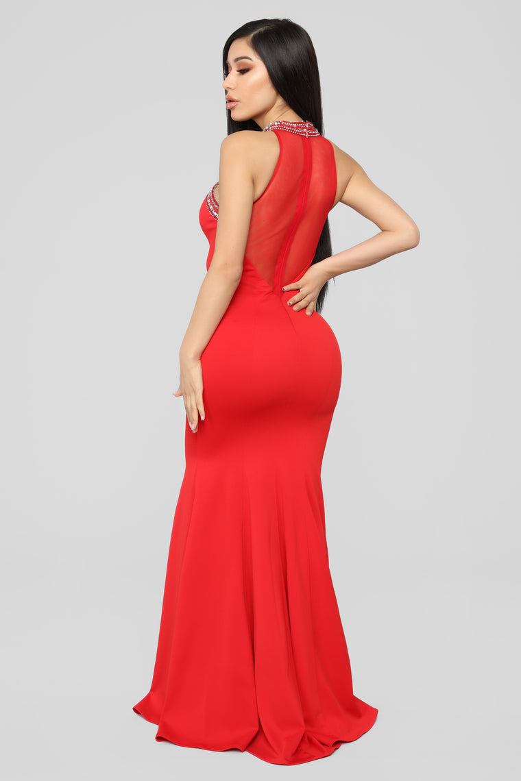 Bringing The Class Mermaid Gown Red Fashion Nova 