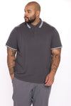 Wilson Short Sleeve Polo - Charcoal