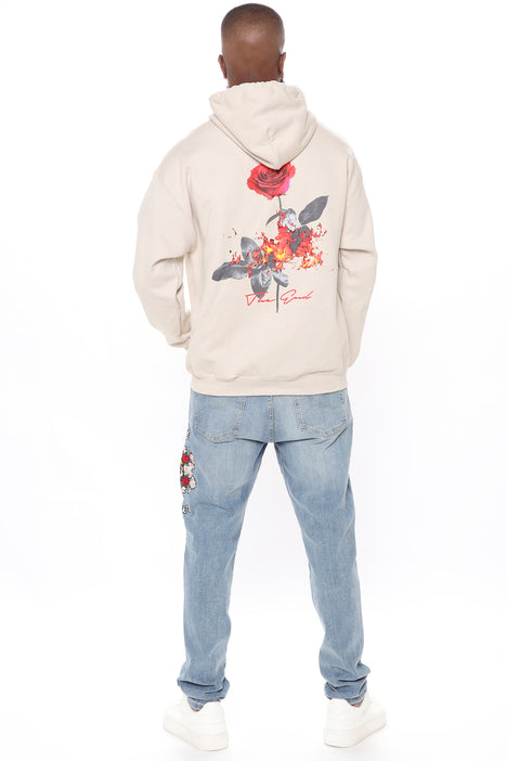 over print slow burning Hoodie (sand) XL - blog.knak.jp