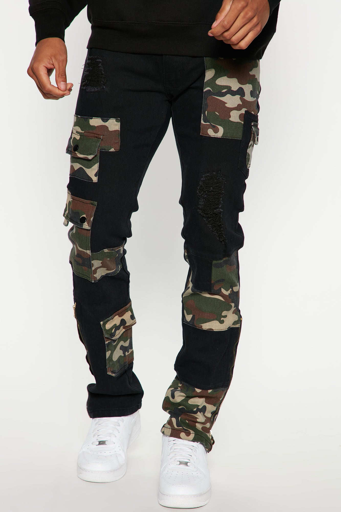 greb arrestordre orm Hit It With Camo Slim Flared Jeans - Black Wash | Fashion Nova, Mens Jeans  | Fashion Nova
