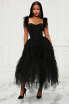 Camilla Tulle Maxi Dress - Black