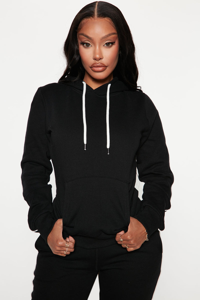 Tennis And Chill Fleece Pullover Hoodie - Black | Fashion Nova, Knit ...