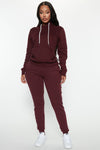 Tennis And Chill Fleece Jogger - Burgundy