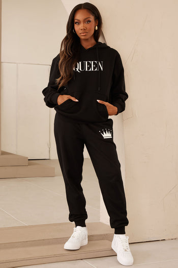 Stole Your Boyfriend's Oversized Jogger - Black