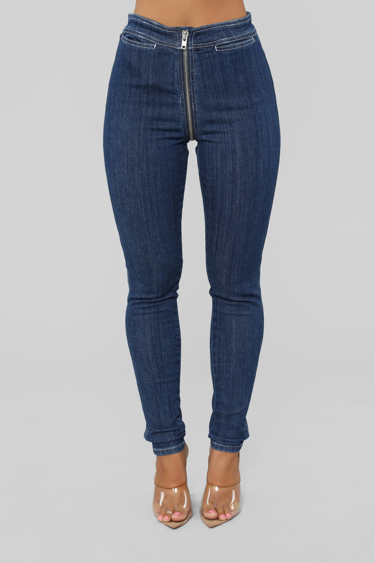 back zipper jeans fashion nova