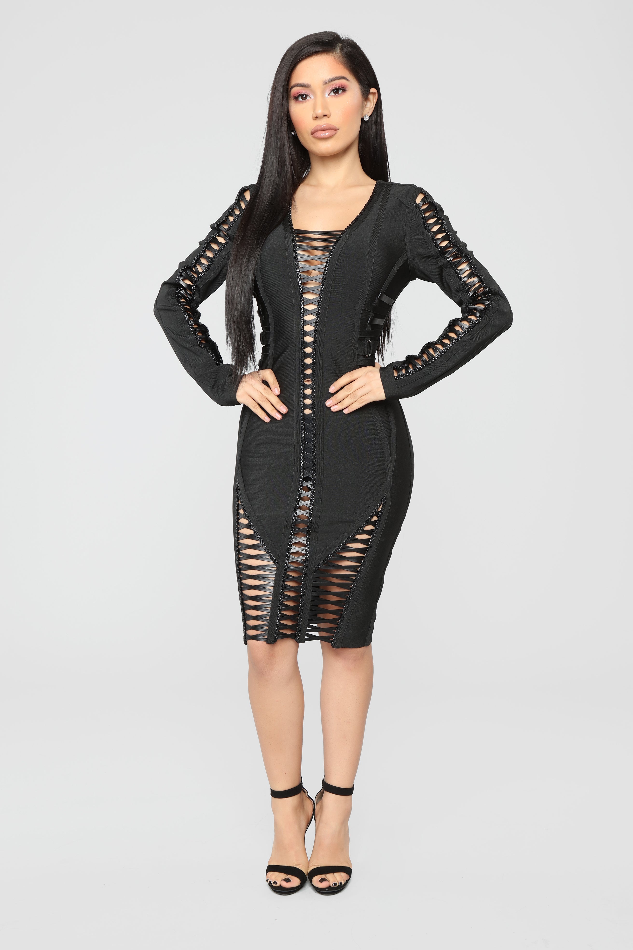 Pleasure Principle Bandage Dress - Black