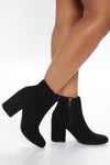 Malia Heeled Booties - Black