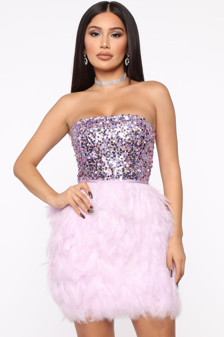 fashion nova feather dress