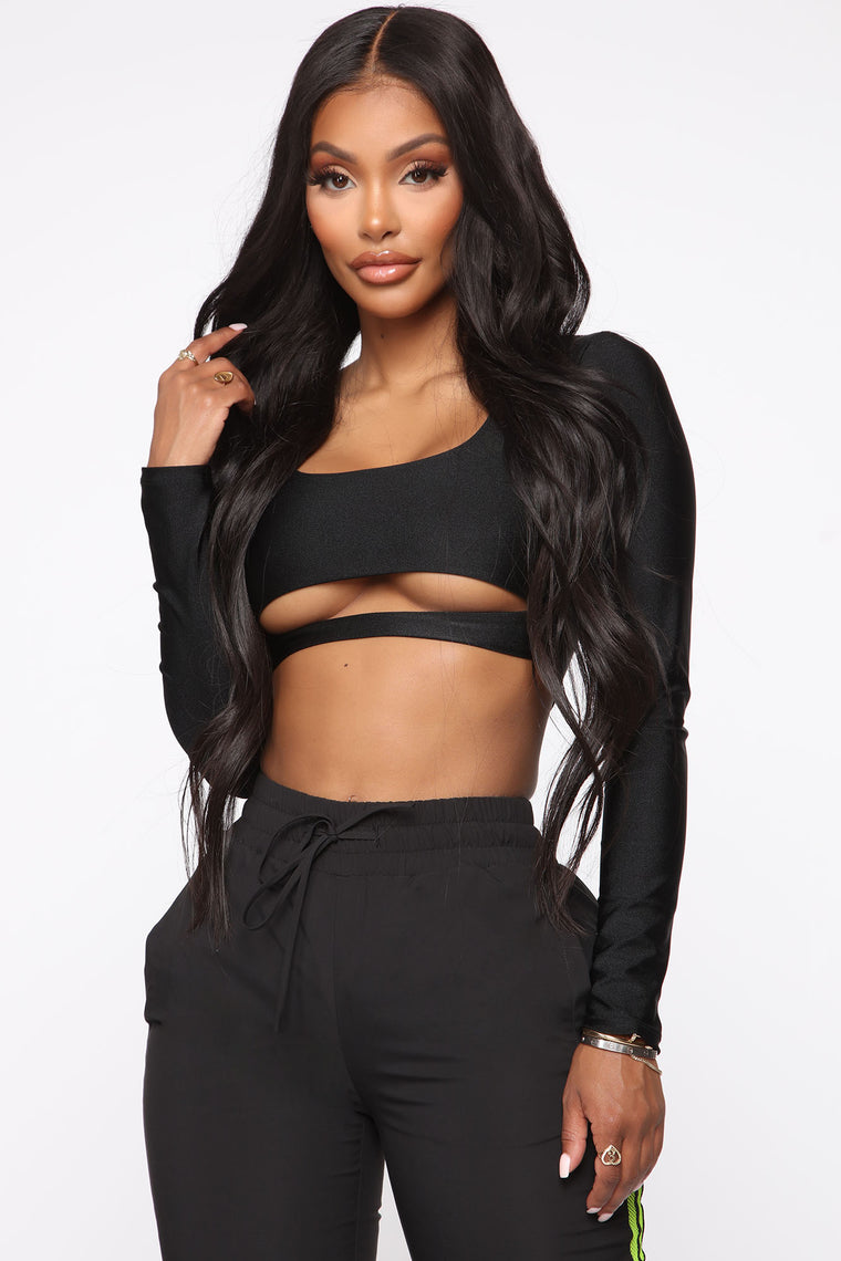 Euphoria Long Sleeve Top Black Knit Tops Fashion Nova