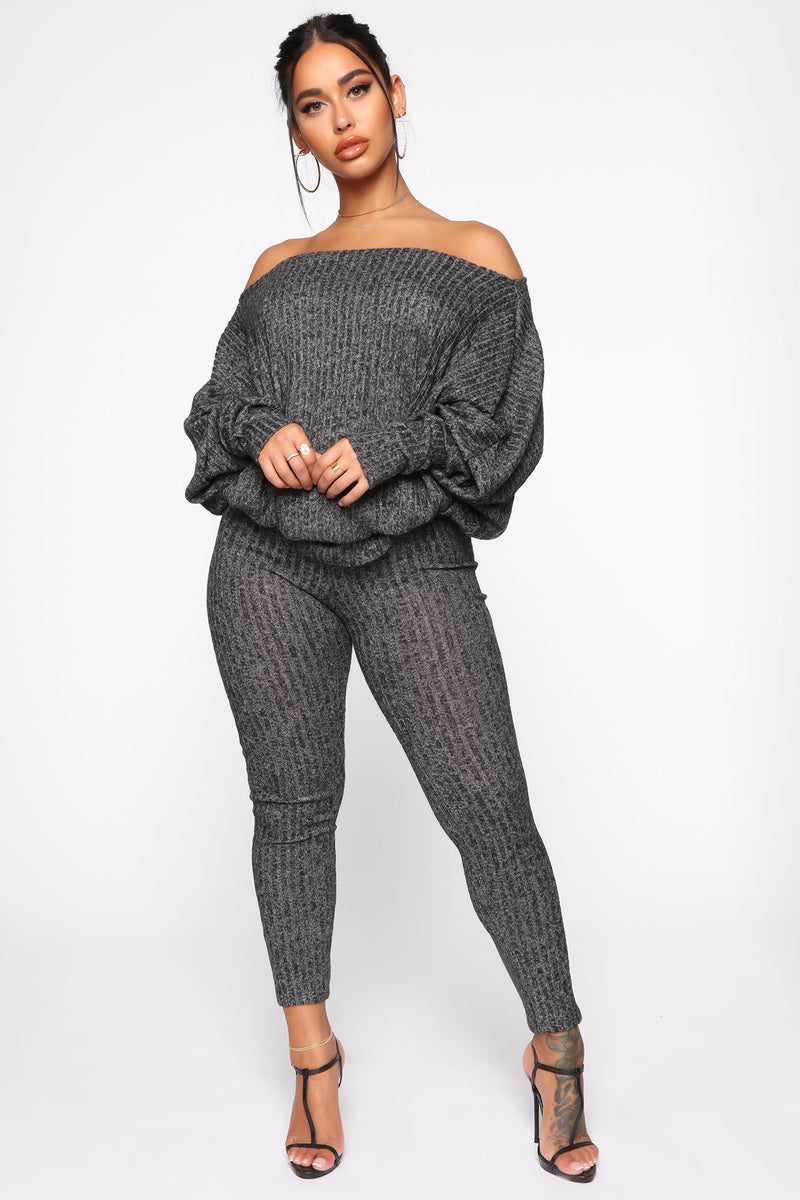 Feeling The Chill Sweater Set - Charcoal | Fashion Nova, Matching Sets ...