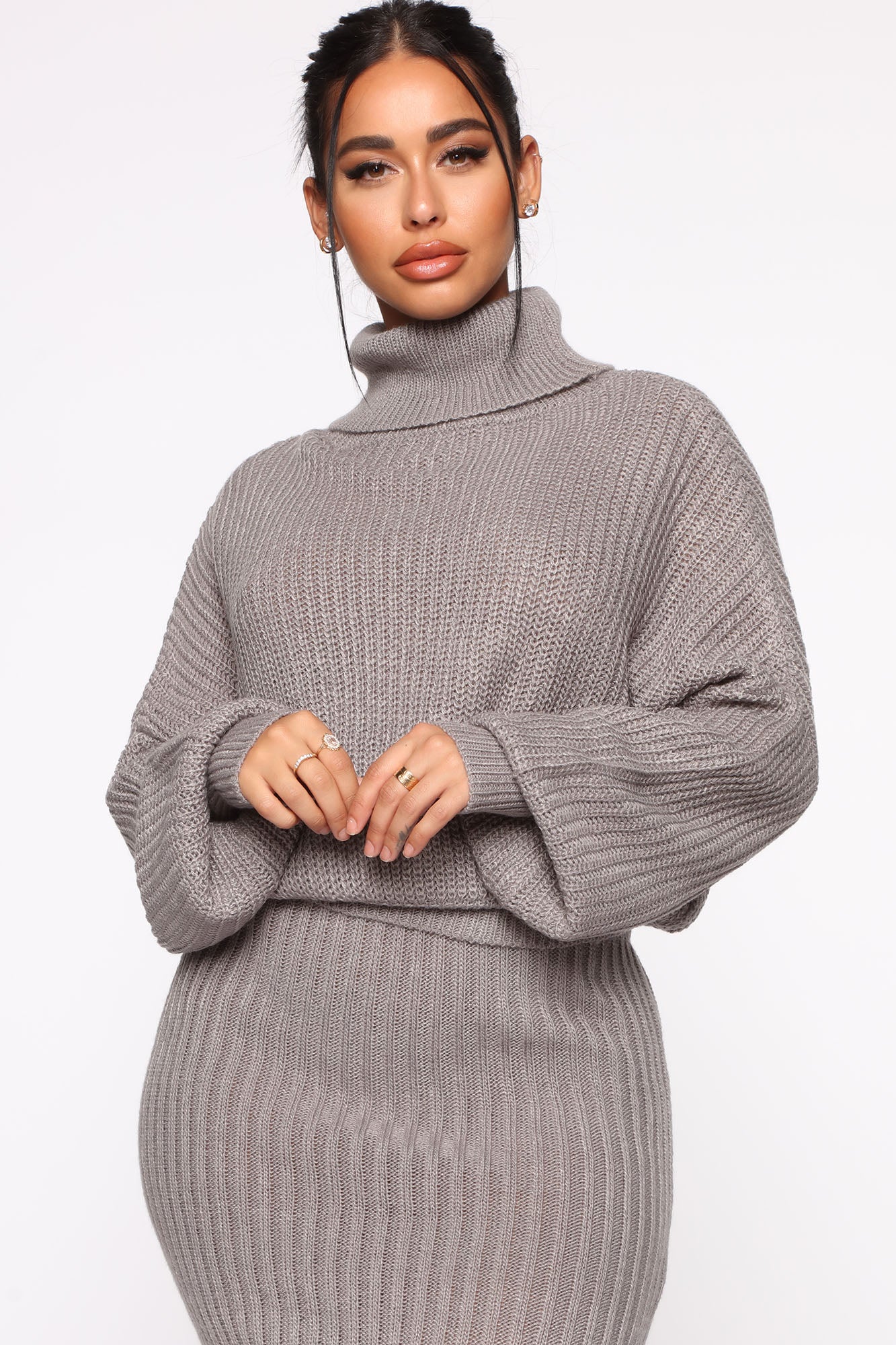Helena Sweater Set - HeatherGrey – Fashion Nova