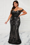 Close Up Ready Sequin Maxi Dress - Black