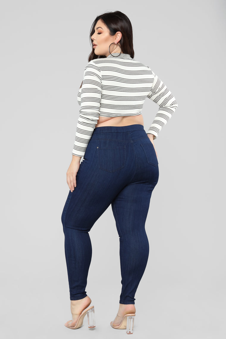 Up To No Good High Rise Skinny Jeans - Dark Denim - Jeans - Fashion Nova