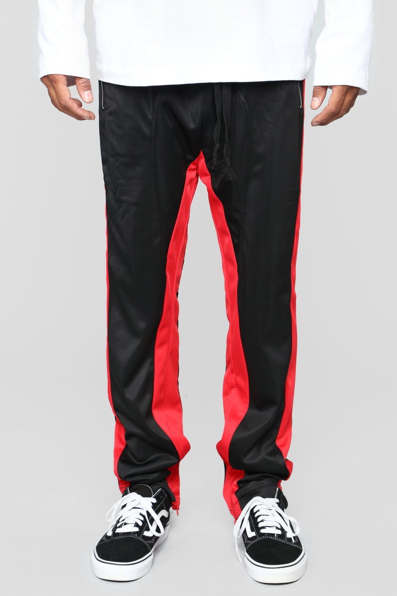 Power Track Pants - Black/Red | Fashion Nova, Mens Pants | Fashion Nova