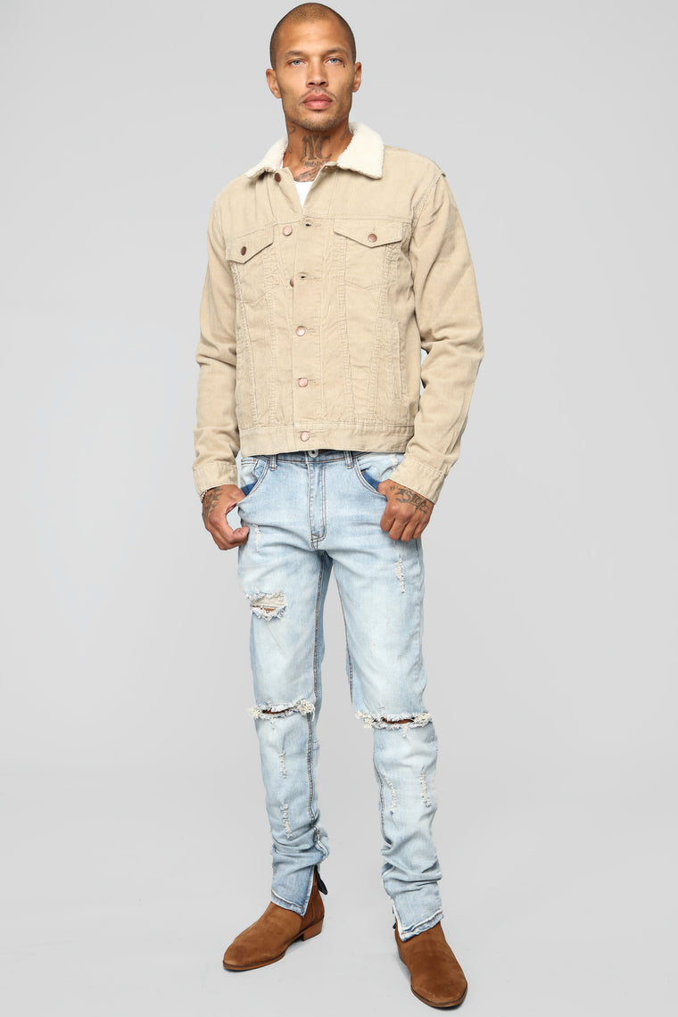 jean jacket with khakis