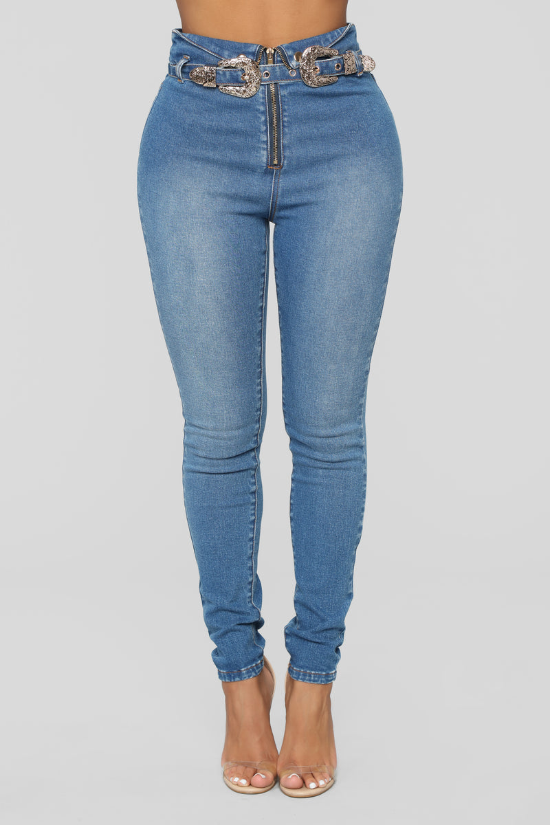 Seeing Double High Rise Skinny Jeans - Medium Blue Wash | Fashion Nova ...