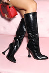 Wifey Type Knee High Boots - Black