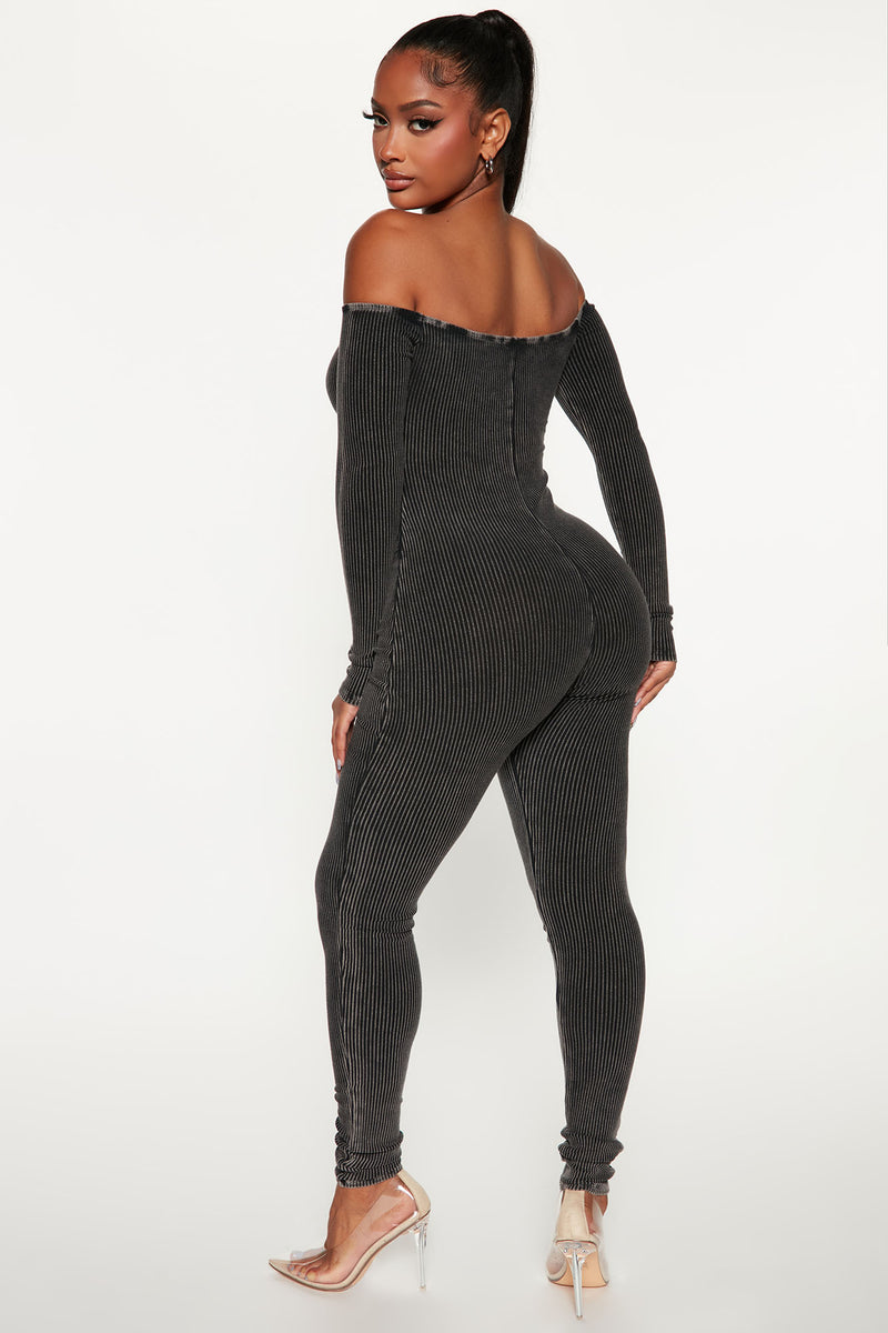 Memphis Ribbed Jumpsuit - Black | Fashion Nova, Jumpsuits | Fashion Nova