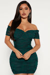 Come Out Tonight Mesh Mini Dress - Green