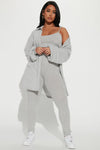 Easy Weekend 3 Piece Legging Set - Heather Grey