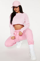 Stole Your Boyfriend's Oversized Jogger - Pink