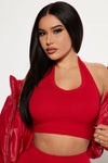 The New Me Halter Top - Red