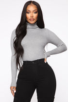 Tara Turtle Neck Sweater - HeatherGrey