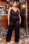 Can't Hide The Shine Sequin Jumpsuit - Black