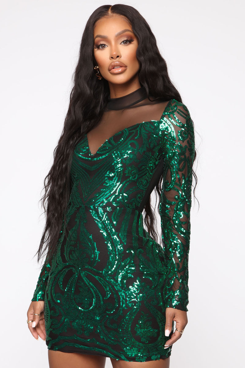 Extra Fly Sequin Mini Dress - Green | Fashion Nova, Dresses | Fashion Nova