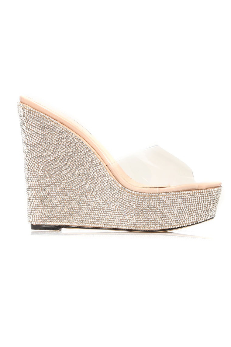 fashion nova clear wedges