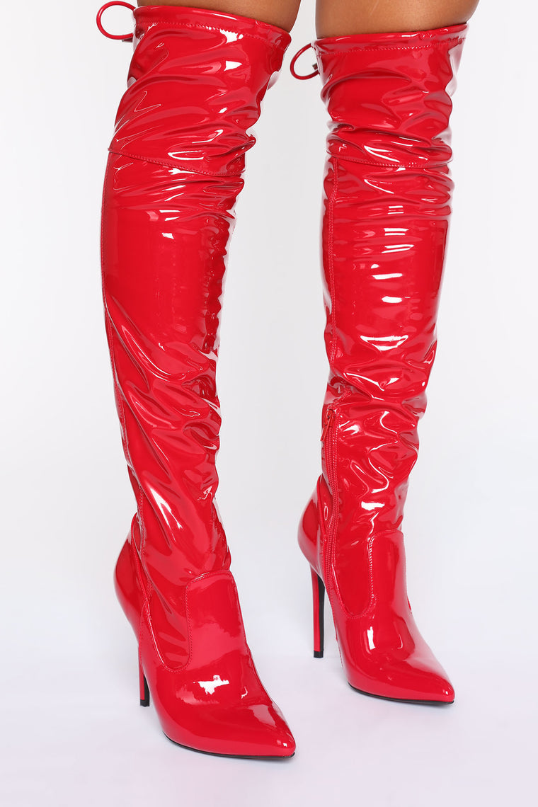 fashion nova red boots