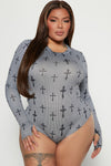 Don't Cross Me Bodysuit - Black/combo