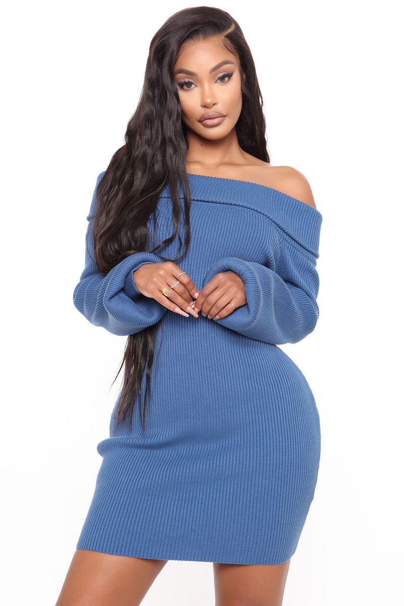 Oh You Fancy Sweater Mini Dress - Blue | Fashion Nova, Dresses ...