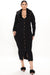 Don't Be Faux Real Sweater Midi Dress - Black