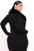 Don't Be Faux Real Sweater Midi Dress - Black