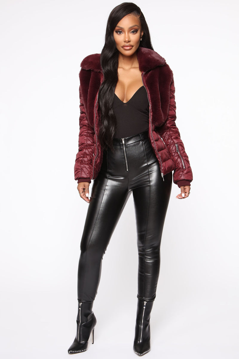 In The Loop Puffer Jacket - Burgundy | Fashion Nova, Jackets & Coats ...