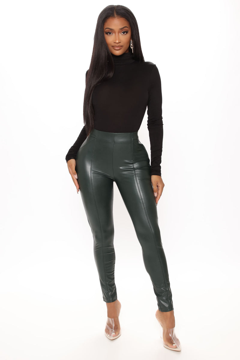 Midnight Horizon Faux Leather Skinny Pants - Hunter | Fashion Nova ...