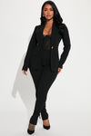 Head Of The Table Pant Suit - Black