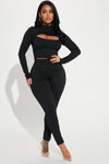 Baddie On The Go Legging Set - Black