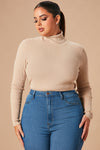 Tara Turtle Neck Sweater - Khaki