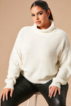 Roll With The Flow Turtleneck Sweater - Ivory