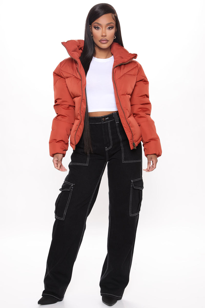 Climate Change Puffer Jacket - Rust | Fashion Nova, Jackets & Coats ...