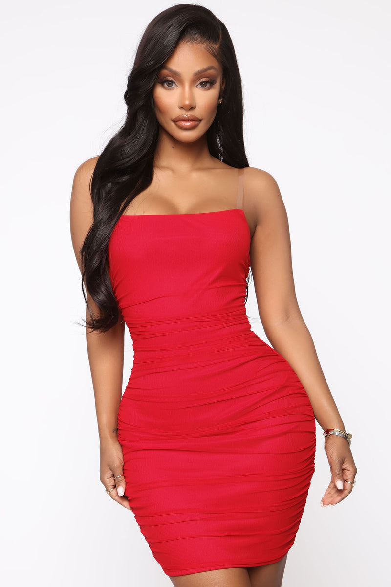 Mesh Behavior Mini Dress - Red | Fashion Nova, Dresses | Fashion Nova